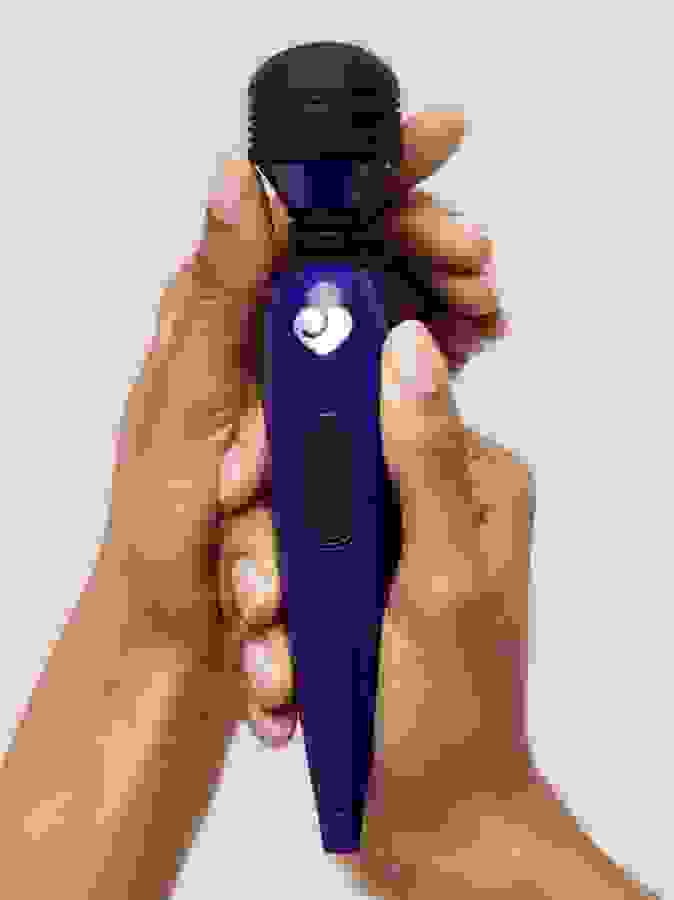 Lovehoney Deluxe Rechargeable Mini Massage Wand Vibrator , Blue, hi-res